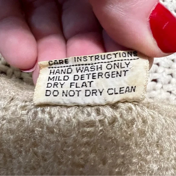 Vintage Pointelle Knit Sweater L - Picture 6 of 8